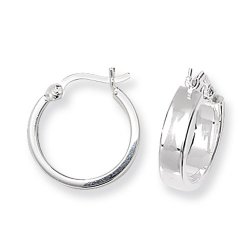 Silver Square Tube Hoops 
