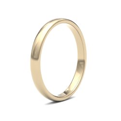 9ct Yellow Gold 2.5mm Premium Medium Court Wedding Ring