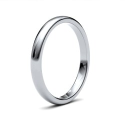 Palladium 2.5mm Premium Heavy Court Wedding Ring