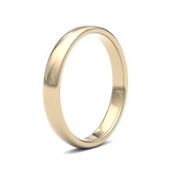 9ct Yellow Gold 3mm Premium Medium Court Wedding Ring