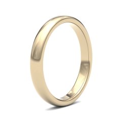 9ct Yellow Gold 3mm Premium Heavy Court Wedding Ring