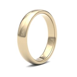 9ct Yellow Gold 4mm Premium Medium Court Wedding Ring