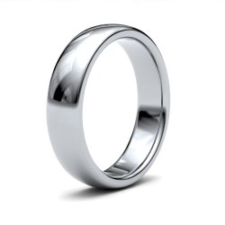 9ct White Gold 5mm Premium Medium Court Wedding Ring