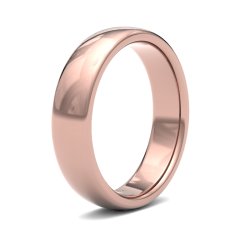 9ct Rose Gold 5mm Premium Medium Court Wedding Ring