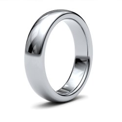 9ct White Gold 5mm Premium Heavy Court Wedding Ring