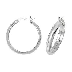 Silver Tube Hoops 