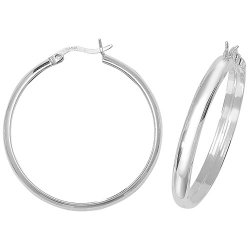 Silver Tube Hoops 