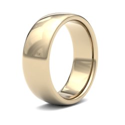 9ct Yellow Gold 7mm Premium Medium Court Wedding Ring