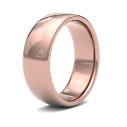 9ct Rose Gold 7mm Premium Medium Court Wedding Ring