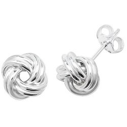 Silver Knot Studs 