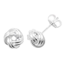 Silver Knot Studs 