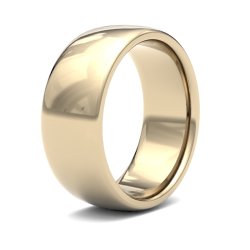 9ct Yellow Gold 8mm Premium Medium Court Wedding Ring