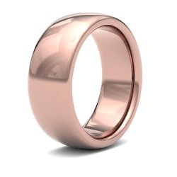9ct Rose Gold 8mm Premium Heavy Court Wedding Ring