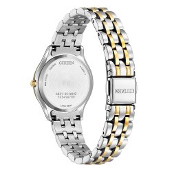 Citizen Women's  Eco-Drive Silhouette Diamond Set Two Tone Watch