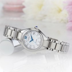 Citizen Women's Eco Drive Silhouette Crystal Watch white Dial