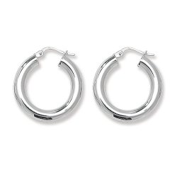 Silver Tube Hoops 