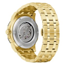 Bulova Men's Marine Star Automatic Watch Gold Tone Stainless Steel Bracelet