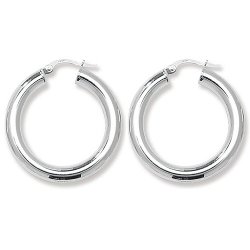 Silver Tube Hoops 