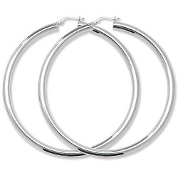 Silver Tube Hoops 