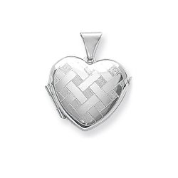 Silver Entwined Desgin Heart Locket 