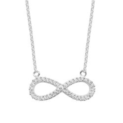 Silver Cz Infinity Necklet 