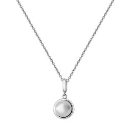 Silver Rhodium Plated Freshwater Pearl Necklet 