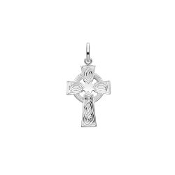 Silver Solid Cross H Engraved 