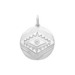 Silver Evil Eye Pendent 