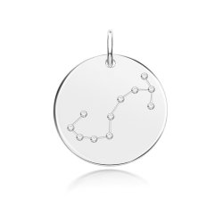 Silver Rhodium Zodiac Constellation Scorpio 