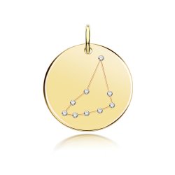Silver Gold Plated Zodiac Constellation Capricorn 