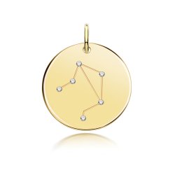 Silver Gold Plated Zodiac Constellation Libra 