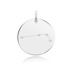 Silver Rhodium Zodiac Constellation Aries 