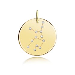 Silver Gold Plated Zodiac Constellation Virgo 