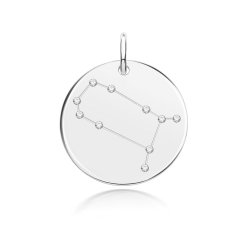 Silver Rhodium Zodiac Constellation Gemini 