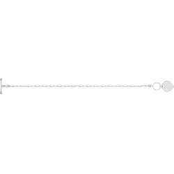 Silver Paper Clip T Bar Braclet 