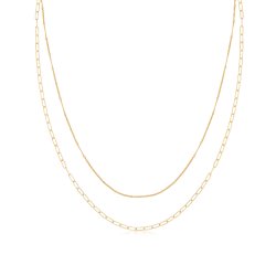 Silver Yellow Gold Plated Multichain Necklet 