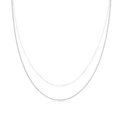 Silver Rhodium Plated Multichain Necklet 