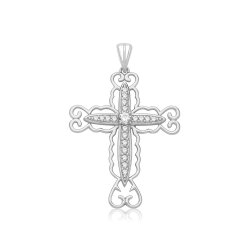 Silver Cz Cross 