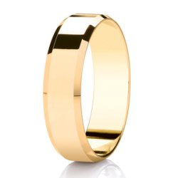 Lev 9ct Yellow Gold 3mm Light Flat Court Diamond Cut Wedding Ring
