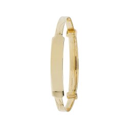9ct Gold Babies' Diamond Cut Expandable Id Bangle 