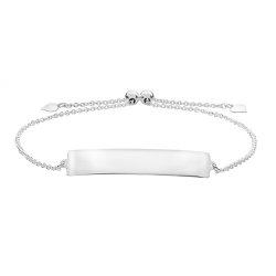 Silver Id Pull Style  Bracelet 