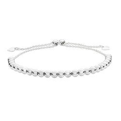 Silver Bead Pull Style Bracelet 