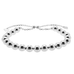 Silver Bead Pull Style Bracelet 