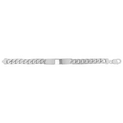 Silver Gents' Curb Id Bracelet 