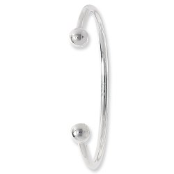 Silver Torc Bangle 