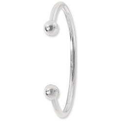 Silver Gents' Torc Bangle 