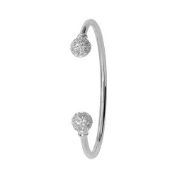 Silver Babies' Cz Torc Bangle 