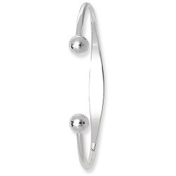 Silver Torc Id Bangle 