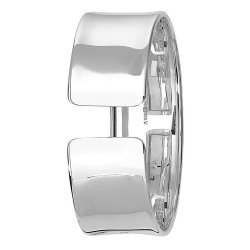 Silver Oval Cuff Bangle 
