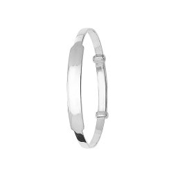 Silver Babies' Expandable Id Bangle 